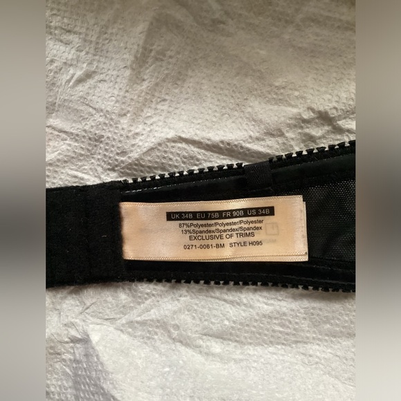 Lily of France Gel Touch Black Strapless Bra Women's Size 34B - Picture 3 of 8